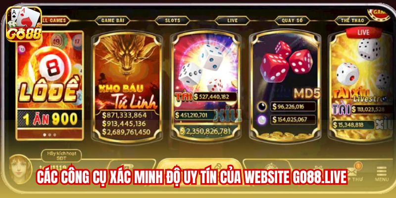 Các công cụ xác minh độ uy tín của website Go88.live